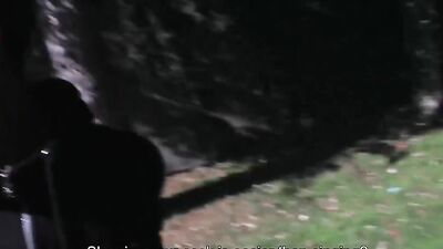 Straight guy rides hard cock in the woods for some cash