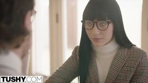 Brunette tutor teaches anal sex to her student in hardcore video