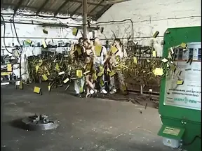 Hardcore group fuck in the garage