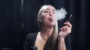 Seductive smoking with a mature lady