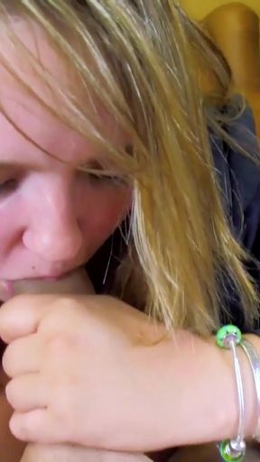 Busty Curvy Blonde Coed Tara Sloppy Deepthroat Rimjob Greedy Swallow!   Clip 2