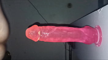 Huge pink dildo