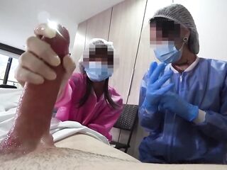 2 NURSES decided to try out my RECENT PENIS in practice