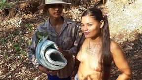 apos o fogo do pantanal entramos no mato pra ver e o pantaneiro acabou me comendo ali mesmo no meio dos carvao