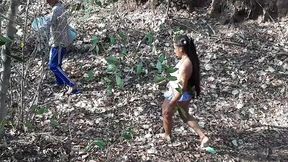 apos o fogo do pantanal entramos no mato pra ver e o pantaneiro acabou me comendo ali mesmo no meio dos carvao
