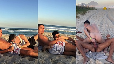 NOVINHO E DOTADÃO FAZENDO PUTARIA NA PRAIA