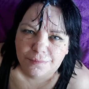 Czech step mom cum face