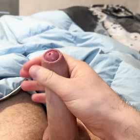 Man Masturbates His Big and Hard Dick