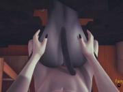 Genshin Impact Furry - Zhongli Cat POV Threesome (Uncensored)