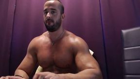 Muscle Euro Guy Playing with His Dick