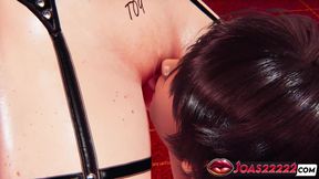 Luanna Vicktoria's 3D Erotic Adventure: BDSM Club Scene with Wet Fingering and Anal Play