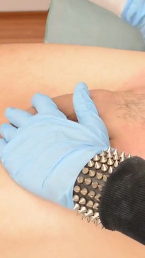 Waxing of a Huge Hanging Penis. Session Recording.