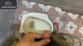 Solo masturbate in Bathroom