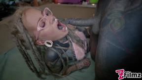 ”Hot dreadlock hippie with glasses getting ANAL ravaged - POV, booty to mouth, facial cumshot”
