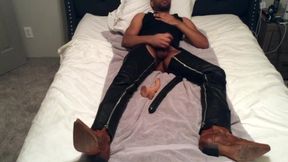 BBC BLATINO CHAPS SENDRA BOOTS AND TWO DILDOS CUM