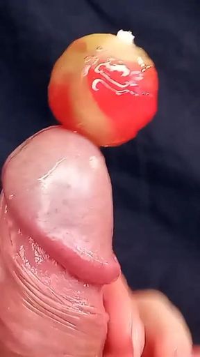 He Came 3 Times with a Lollipop in His Dick