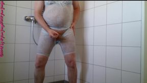 Horny Shower in Nightwear
