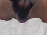 Hot Black Enby Bating, Sniffing, Edging shoots out huge cum load for you!