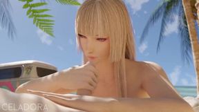 Blonde Bombshell Devours Cock&#x1F346; at Beach, Receives Cum in Mouth, Total Release
