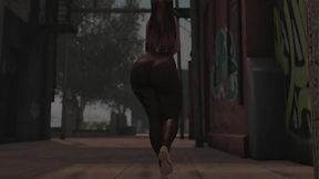 Strolling through the city streets hoping to attract attention &mdash;  Second Life