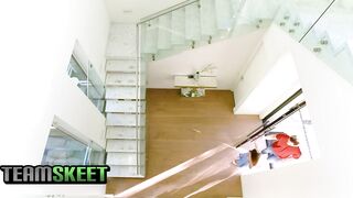 ExxxtraSmall - Cute Tiny Brunette Deepthroats A Big Dick Stud