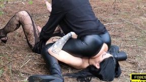 Kaitlyn Katsaros gets dirty in public with wild games