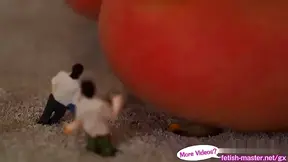 Giantess Grows Huge, Shrinks Lover for Erotic Vore Feast in Hentai