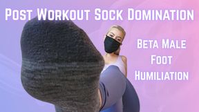 Post Workout Sock Domination: Beta Male Foot Humiliation