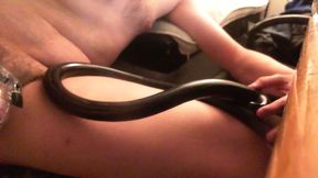 Erika loving to take her 39inch dildo all the way in her bussy feeling its head move inside my stomach