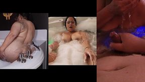 madura latina tetona culona en el jacuzzi meada y follada