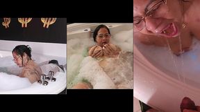 madura latina tetona culona en el jacuzzi meada y follada