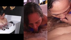 madura latina tetona culona en el jacuzzi meada y follada