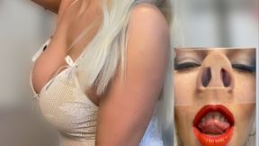 Piggy nose, pussy, stockings