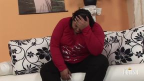 Skinny guy fucks his BBW girlfriend to make her feel better