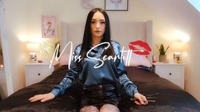 Scarlett's TEAL satin blouse snip & rip (destruction)