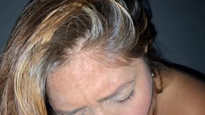 Blow up BBW Latina Sucks a Dildo, Masturbates, and Boob Play