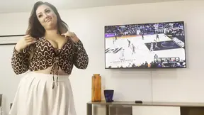 Slutty babes suck and gag on big dick