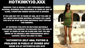 Hotkinkyjo public butt&#x1F351;-sex fisting & prolapse at broken spa