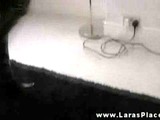 Horny mature slut in mini skirt and sexy stockings is sucking the biggest dick she has ever seen