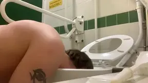 Faggot Addicted to Humiliating Toilet Cleaning in Public Spaces