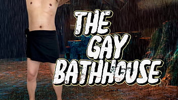 A gay man had sex with a lot of men in a gay bathhouse and swallowed a lot of cum