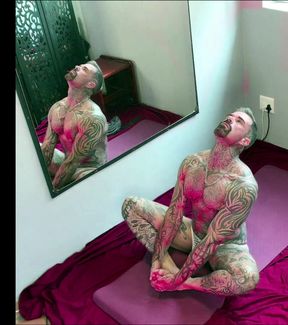 Full body muscle stretch and hole.