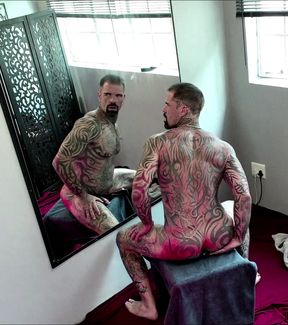 Full body muscle stretch and hole.