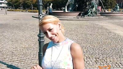 German blonde MILF was more than willing to have sex with a stranger