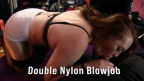 Evangelines Double Nylon Blowjobs 06