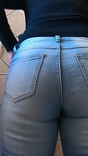 Stunning moment from &quot;Try skinny jeans.The Stepsister Big ass struggles to fit her booty inside her jeans&quot;