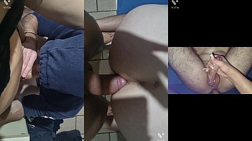 I came hot in this bastard's ass and he came taking my dick inside his ass