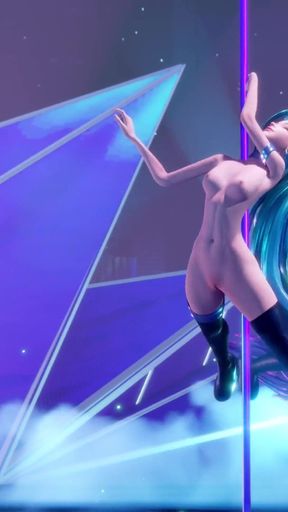 3D Seraphine Lol Pole Dance