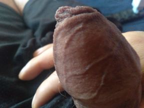 boy shows his sweaty big dick