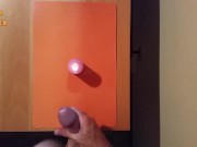 Handjob and cumshot on a candle. Jerking offf and trying to switch off the flame